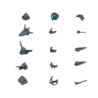 Bandai - 30 Minutes Missions (30MM) - 1/144 - Option Parts Set 6 (Customised Heads A)