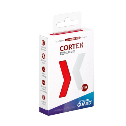 Ultimate Guard - Cortex Sleeves - Japanese Size - Ideal-Fit - Red - 60pk