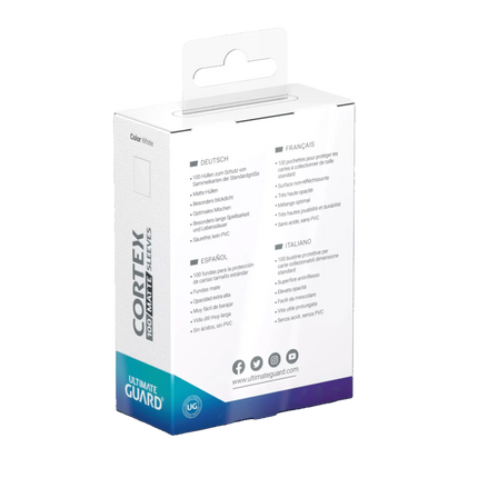 Ultimate Guard - Cortex Sleeves - Standard Size - Ideal-Fit - Matte White - 100pk