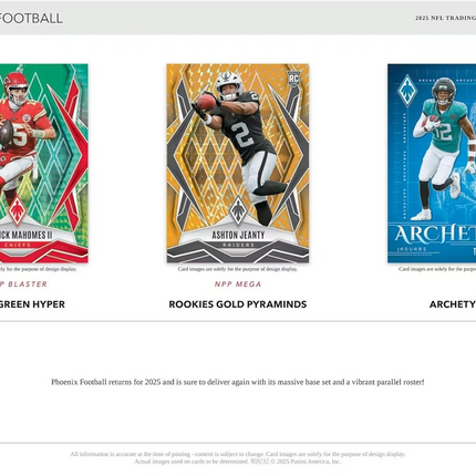 Panini - 2025 Phoenix American Football (NFL) - Mega Box