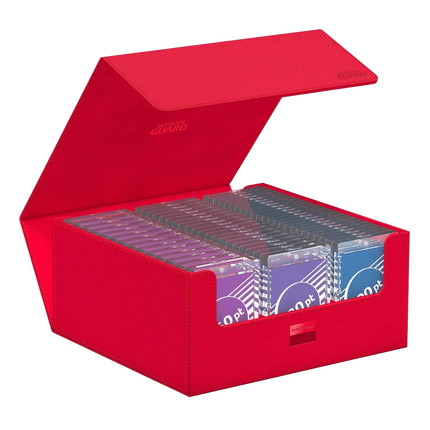 Ultimate Guard - Treasurehive XenoSkin - 90+ Magnetic Card Case - Monocolor Red