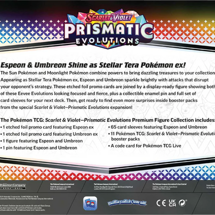 Pokemon TCG - Scarlet & Violet - Prismatic Evolutions - Premium Figure Collection Box