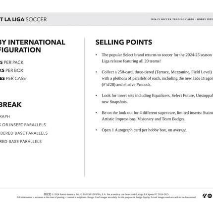Panini - 2024/25 Select La Liga Football (Soccer) - International Hobby Box