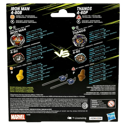 Beyblade X - Marvel - Iron Man 4-80B vs Thanos 4-60P