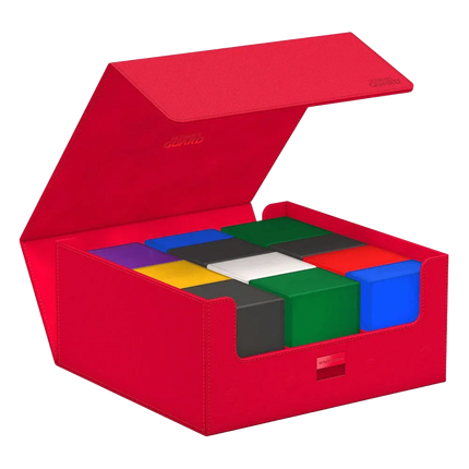 Ultimate Guard - Treasurehive XenoSkin - 90+ Magnetic Card Case - Monocolor Red