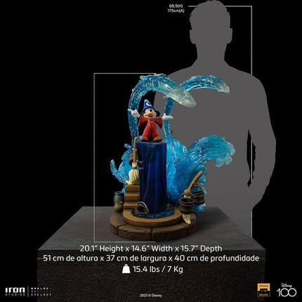 Iron Studios - Disney Classic - Mickey (Fantasia) - Deluxe Art Scale Statue 1/10 - The Card Vault