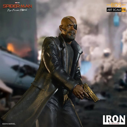 Iron Studios - Spider-Man: Far From Home - Nick Fury BDS Art Scale Statue 1/10 - The Card Vault