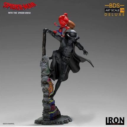Iron Studios - Spider-Man: Into The Spider-Verse - Noir & Spider-Ham BDS Art Scale Statue 1/10 - The Card Vault