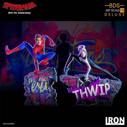 Iron Studios - Spider-Man: Into The Spider-Verse - Noir & Spider-Ham BDS Art Scale Statue 1/10 - The Card Vault