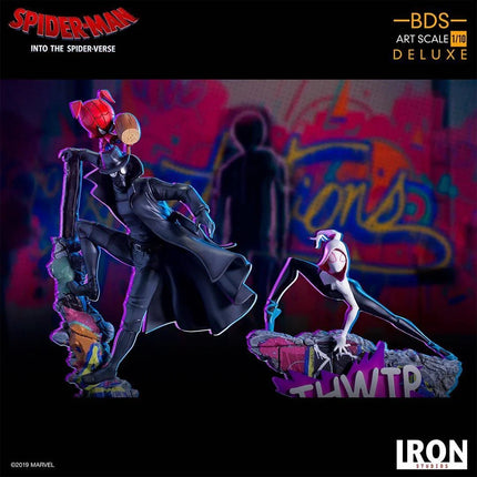 Iron Studios - Spider-Man: Into The Spider-Verse - Noir & Spider-Ham BDS Art Scale Statue 1/10 - The Card Vault