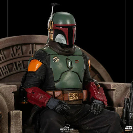 Iron Studios - The Mandalorian - Boba Fett on Throne Deluxe Art Scale Statue 1/10 - The Card Vault