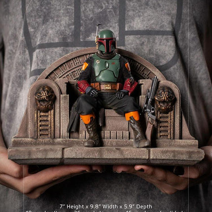 Iron Studios - The Mandalorian - Boba Fett on Throne Deluxe Art Scale Statue 1/10 - The Card Vault