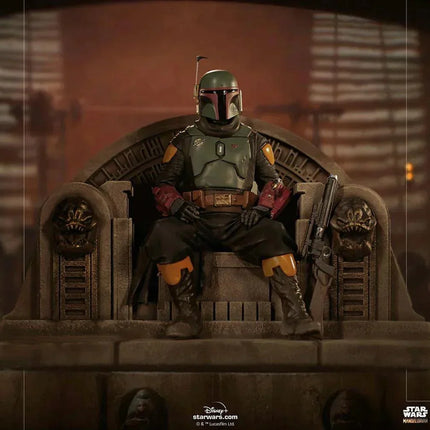 Iron Studios - The Mandalorian - Boba Fett on Throne Deluxe Art Scale Statue 1/10 - The Card Vault