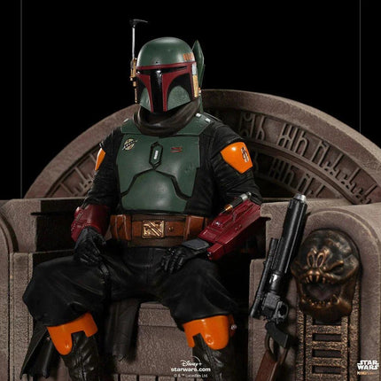 Iron Studios - The Mandalorian - Boba Fett on Throne Deluxe Art Scale Statue 1/10 - The Card Vault