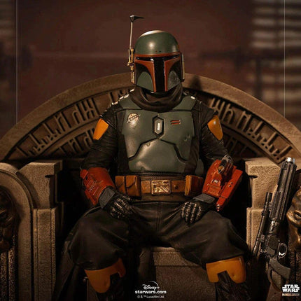 Iron Studios - The Mandalorian - Boba Fett on Throne Deluxe Art Scale Statue 1/10 - The Card Vault