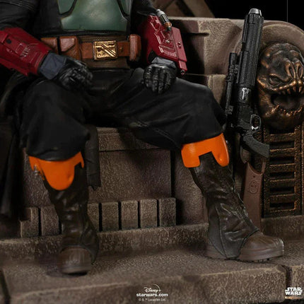 Iron Studios - The Mandalorian - Boba Fett on Throne Deluxe Art Scale Statue 1/10 - The Card Vault