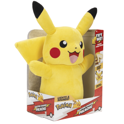 Jazwares - Pokemon Plush - Electric Charge Pikachu (11in) - The Card Vault