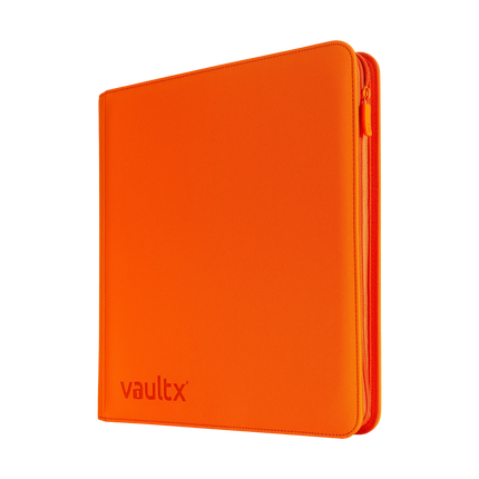 Vault X - 12-Pocket Exo-Tec® Zip Binder - Just Orange