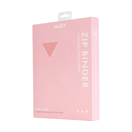Vault X - 4-Pocket Exo-Tec® Zip Binder - Just Pink