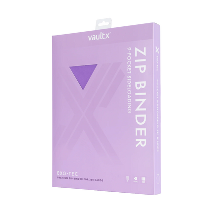 Vault X - 9-Pocket Exo-Tec® Zip Binder - Just Purple