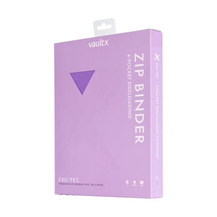 Vault X - 4-Pocket Exo-Tec® Zip Binder - Just Purple