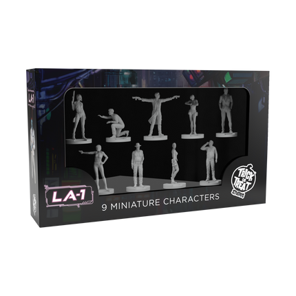 LA-1 Miniatures pack with nine paintable figures
