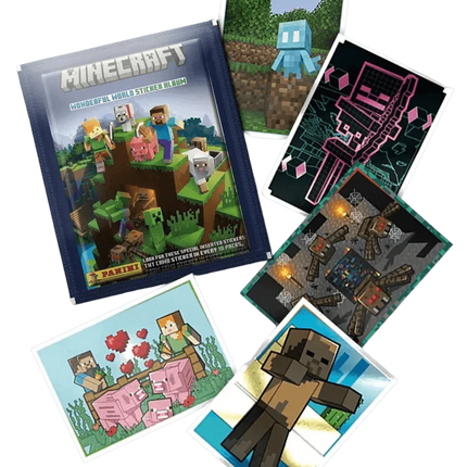 Minecraft Wonderful World Sticker Collection - Booster Box (36 Packets) - The Card Vault