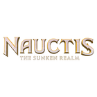 Official Nauctis: The Sunken Realm teaser-logo placeholder on a square transparent canvas; final product packaging is not shown.