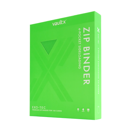Vault X - 4-Pocket Exo-Tec® Zip Binder - Neon Green