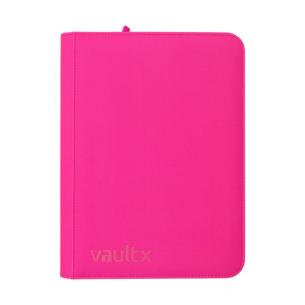 Vault X - 9-Pocket Exo-Tec® Zip Binder - Neon Pink