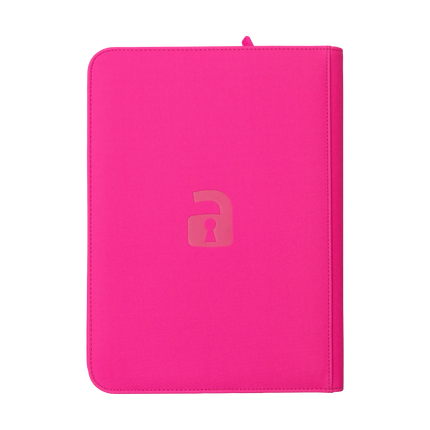 Vault X - 9-Pocket Exo-Tec® Zip Binder - Neon Pink
