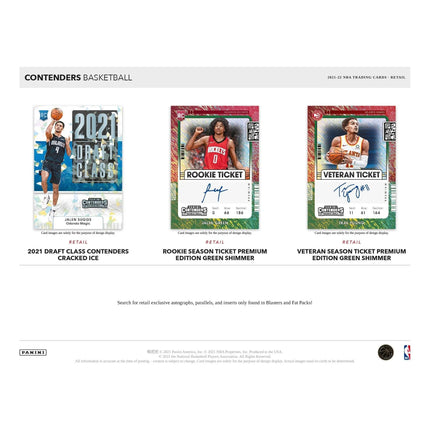Panini - 2021/22 Contenders Basketball (NBA) - Fat Pack Box - The Card Vault
