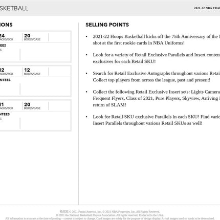 Panini - 2021/22 Hoops Basketball (NBA) - Retail Box - The Card Vault