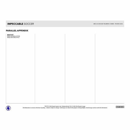 Panini - 2021/22 Impeccable Football (Soccer) - Hobby Box (Asia Edition) - The Card Vault
