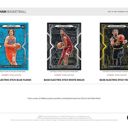 Panini - 2021/22 Obsidian Basketball (NBA) - Hobby Box (1 Pack) - The Card Vault