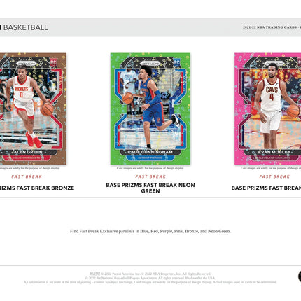 Panini - 2021/22 Prizm Fast Break Basketball (NBA) - Hobby Box - The Card Vault