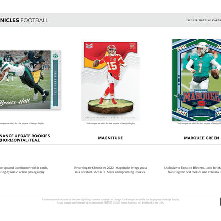 Panini - 2022 Chronicles American Football (NFL) - Fanatics Blaster Box - The Card Vault