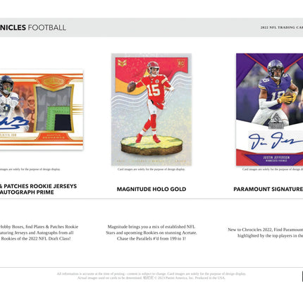 Panini - 2022 Chronicles American Football (NFL) - Hobby Box - The Card Vault