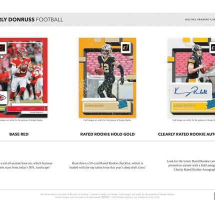 Panini - 2022 Clearly Donruss American Football (NFL) - Hobby Box - The Card Vault