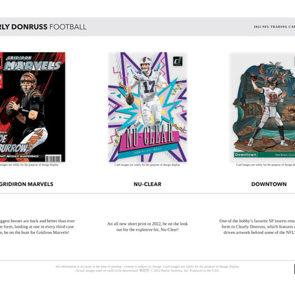 Panini - 2022 Clearly Donruss American Football (NFL) - Hobby Box - The Card Vault