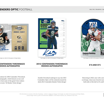 Panini - 2022 Contenders Optic American Football (NFL) - Hobby Box - The Card Vault