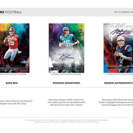 Panini - 2022 Origins American Football (NFL) - Hobby Box - The Card Vault