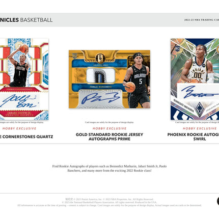 Panini - 2022/23 Chronicles Basketball (NBA) - Hobby Box - The Card Vault