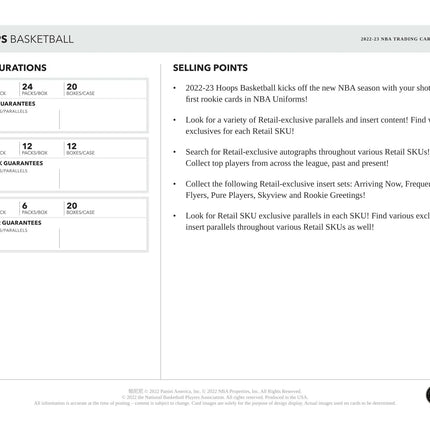 Panini - 2022/23 Hoops Basketball (NBA) - Fat Pack Box - The Card Vault