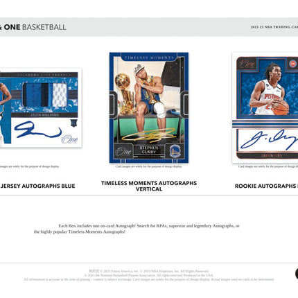 Panini - 2022/23 One and One Basketball (NBA) - Hobby Box - The Card Vault