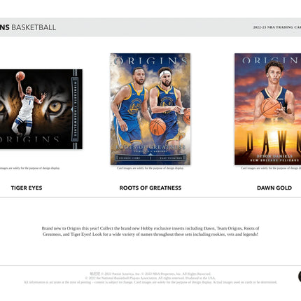 Panini - 2022/23 Origins Basketball (NBA) - Hobby Box - The Card Vault