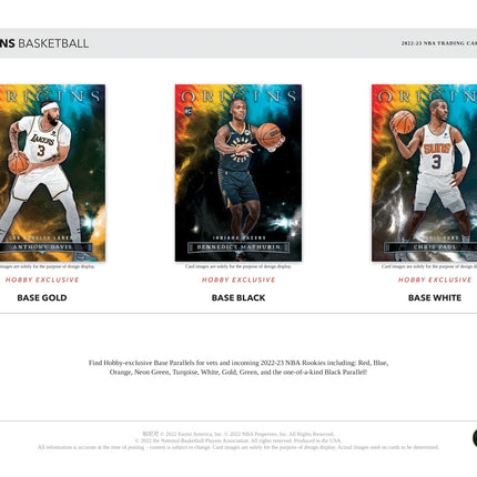 Panini - 2022/23 Origins Basketball (NBA) - Hobby Box - The Card Vault