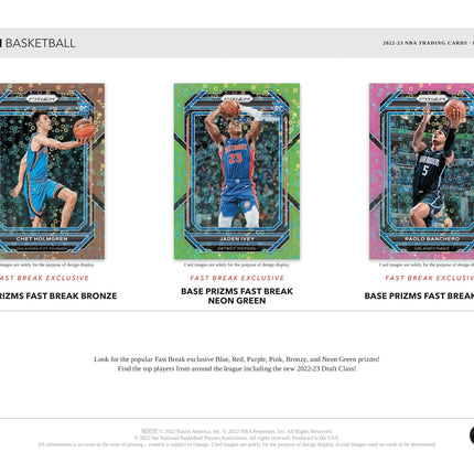 Panini - 2022/23 Prizm Fast Break Basketball (NBA) - Hobby Box - The Card Vault