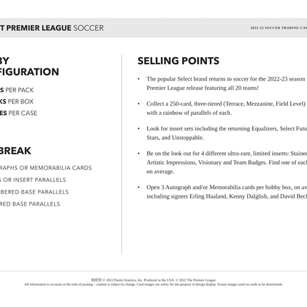 Panini - 2022/23 Select English Premier League Football (Soccer) - Hobby Box - The Card Vault