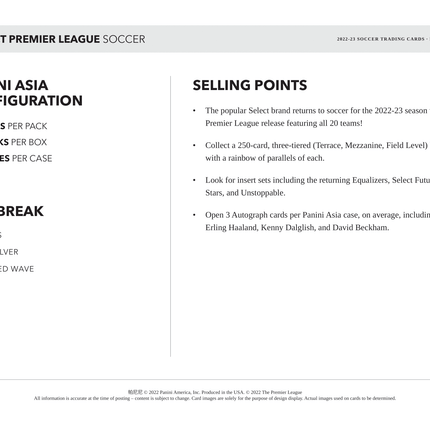 Panini - 2022/23 Select English Premier League Football (Soccer) - Tmall Hobby Box - The Card Vault